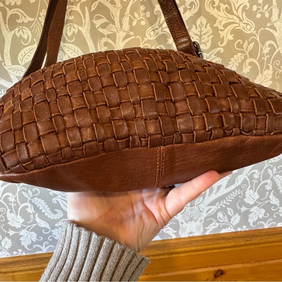 Brown Woven Leather Crossbody Bag - Picture 5 of 13